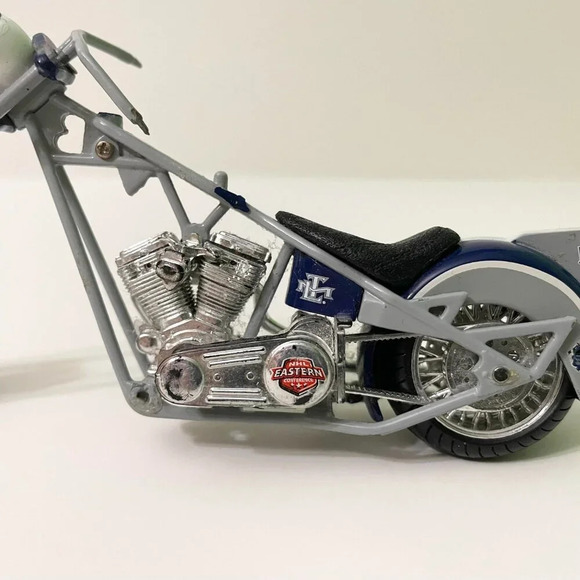 Toronto Maple Leafs Small Chopper Motorcycle Toy 6.5 Inch Long Flaws - Picture 3 of 16
